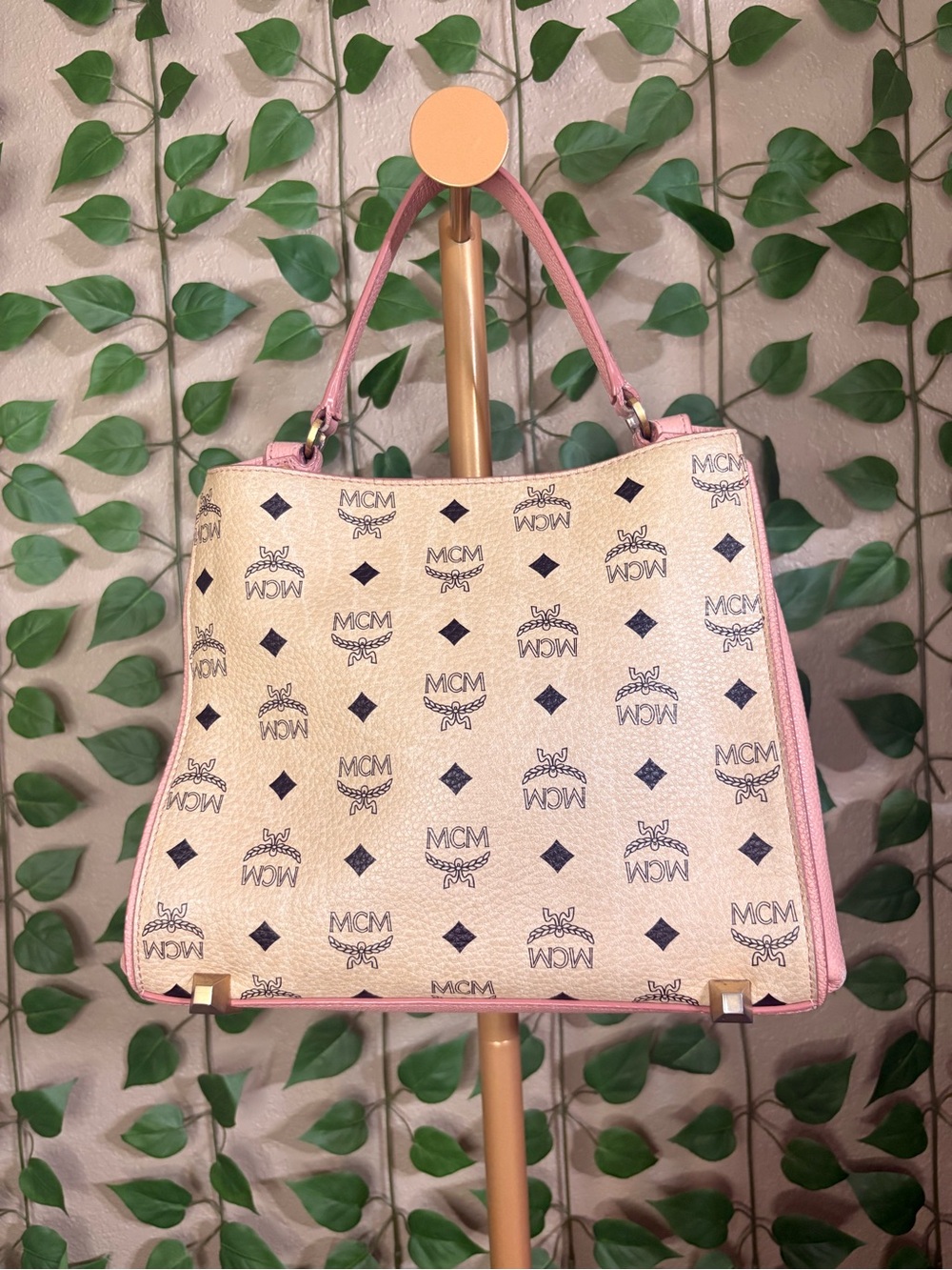 MCM Pink Trim HandBag